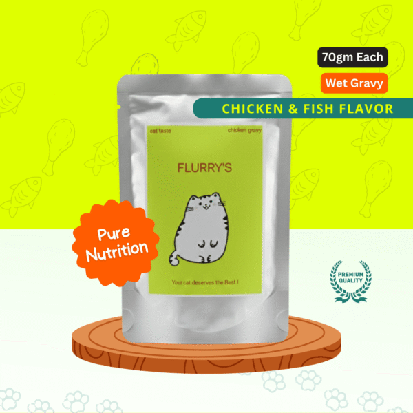 Flurry’s Chicken and Fish Wet Cat Food 70g pouch