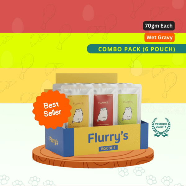 Flurry’s 6 pouch mixed flavor wet cat food combo